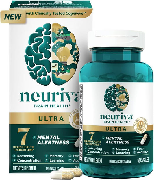 NEURIVA Ultra Decaffeinated Brain Supplement 60 Capsules
