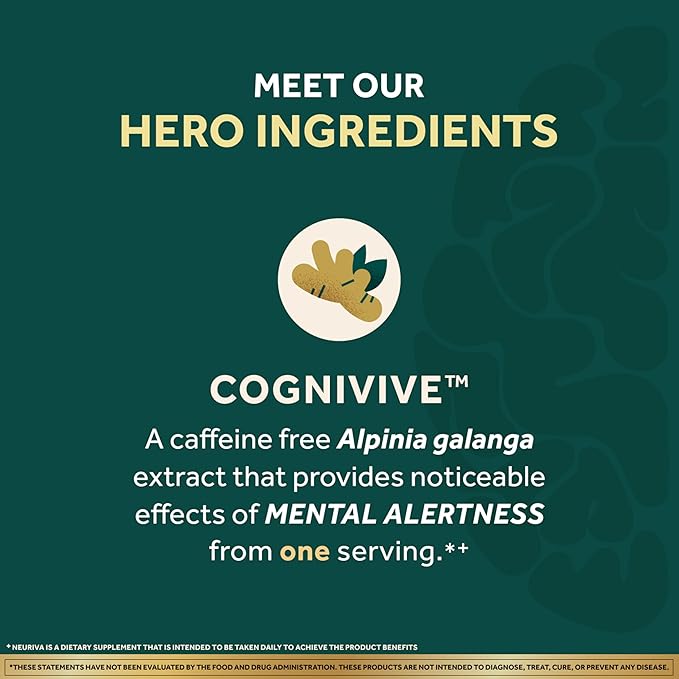 NEURIVA Ultra Decaffeinated Brain Supplement 60 Capsules